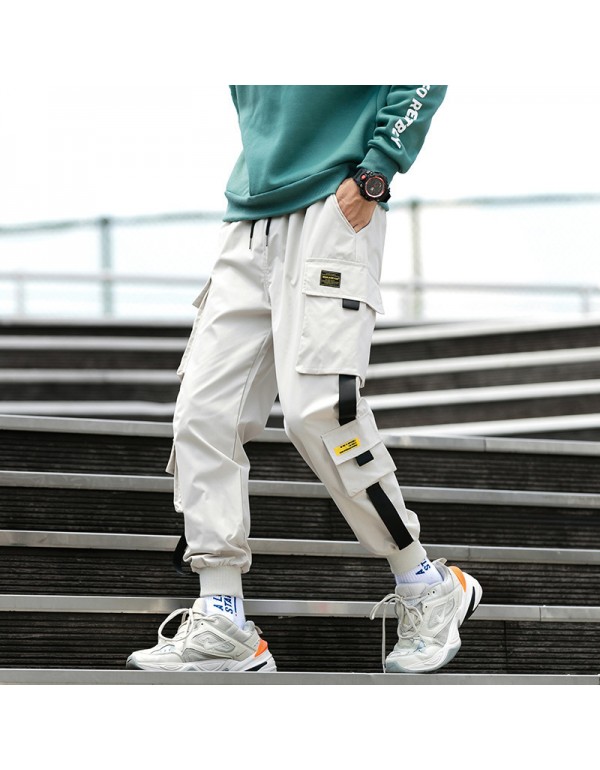 Men Plus Size Casual Mid Waist Drawstring Waist Mu...