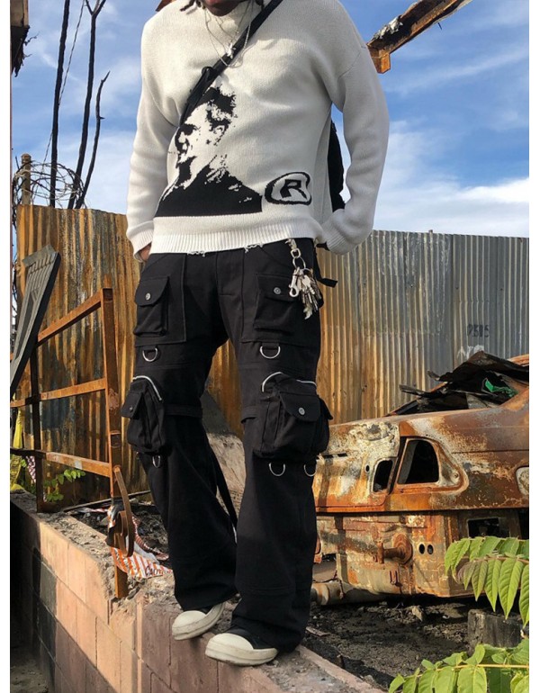 Men'S Fashion Character Print Round Neck Long Sleeve Loose Sweatshirt