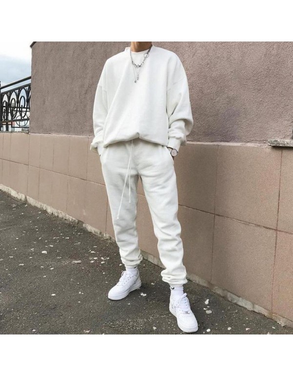 S-3XL Men Fashion Solid Color ​Long Sleeve Sweat...