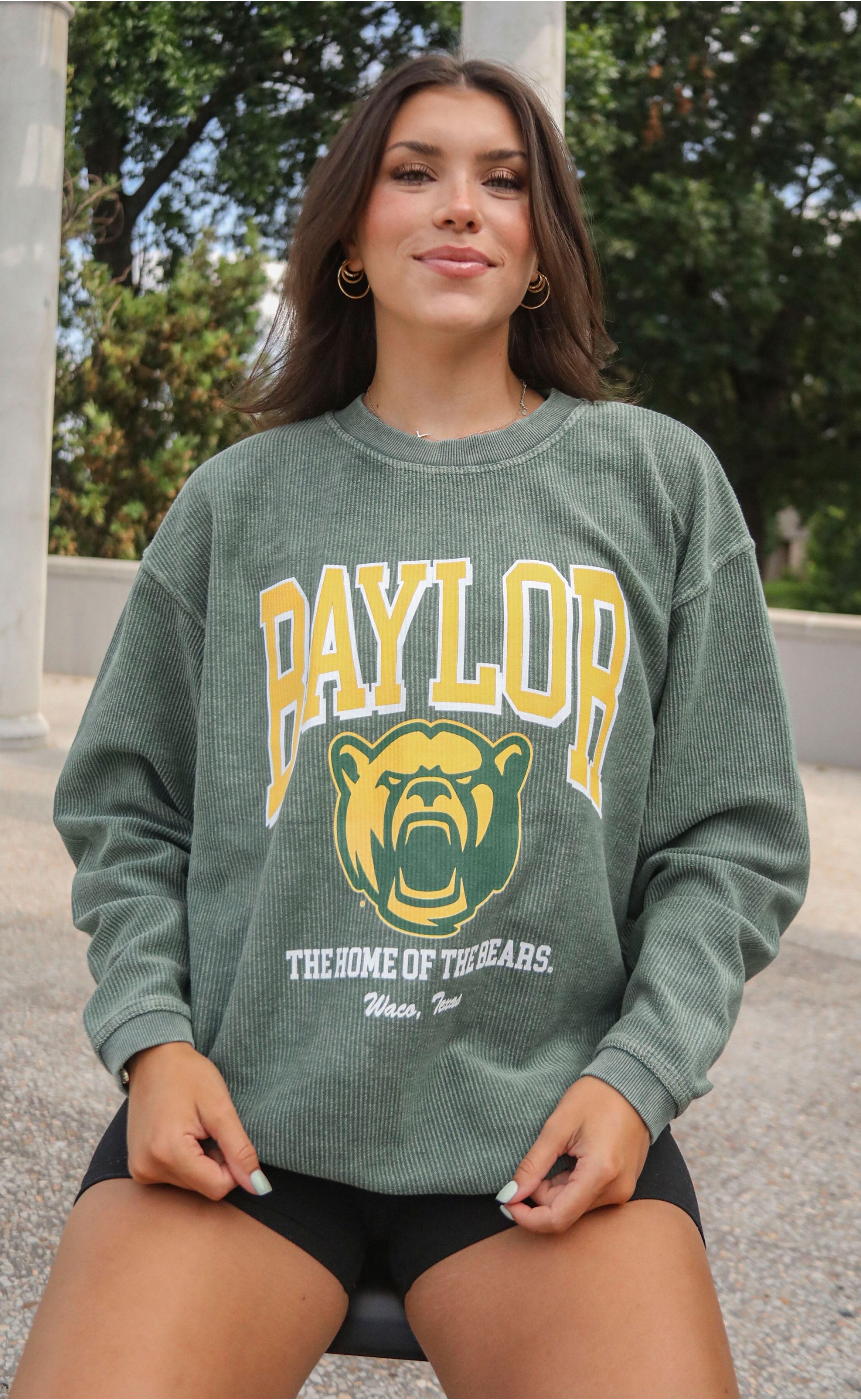 Baylor Corded Sweatshirt with Mascot Print – Sof...