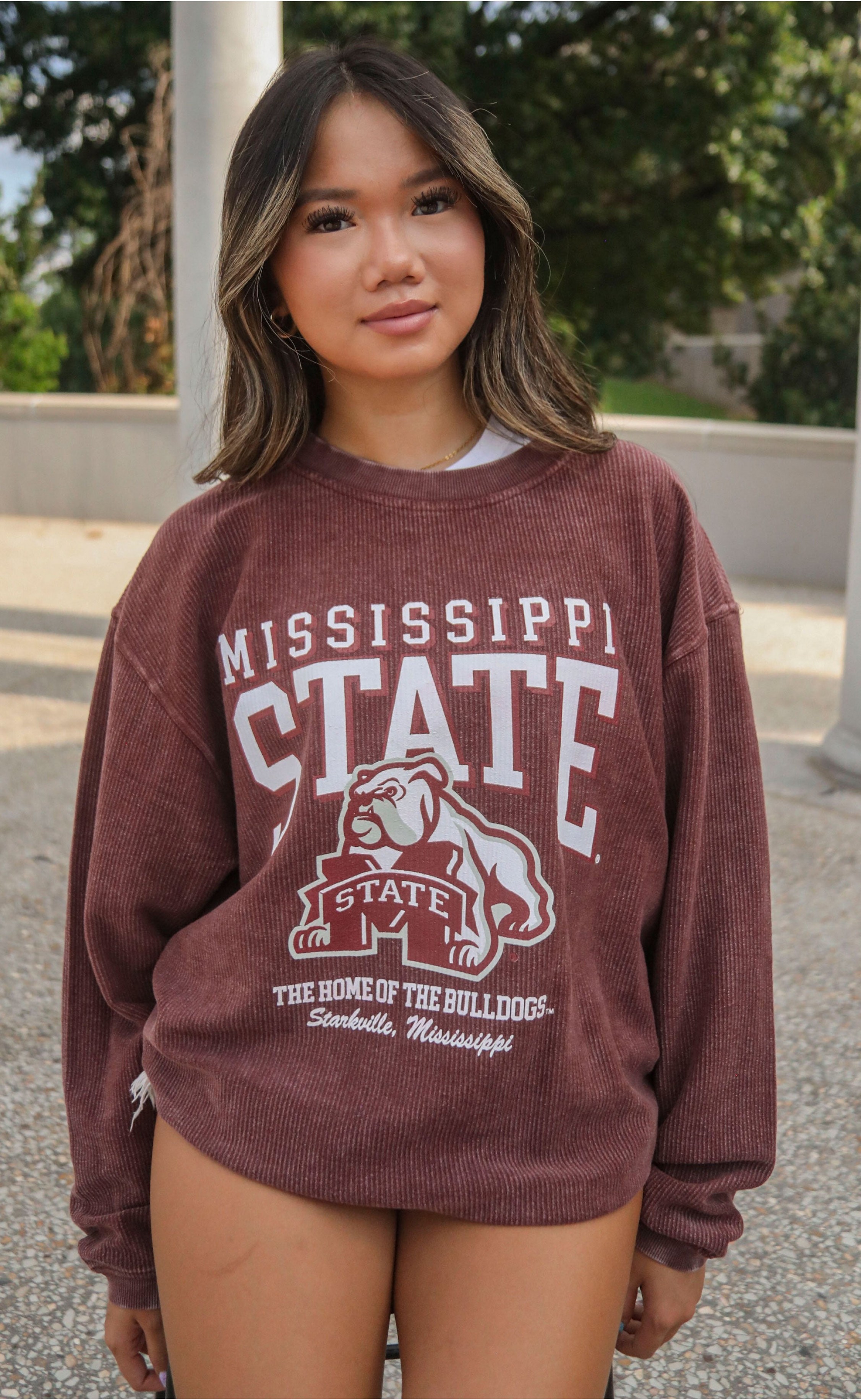 Mississippi State Mascot Corded Sweatshirt – Classic Comfort for True Bulldogs