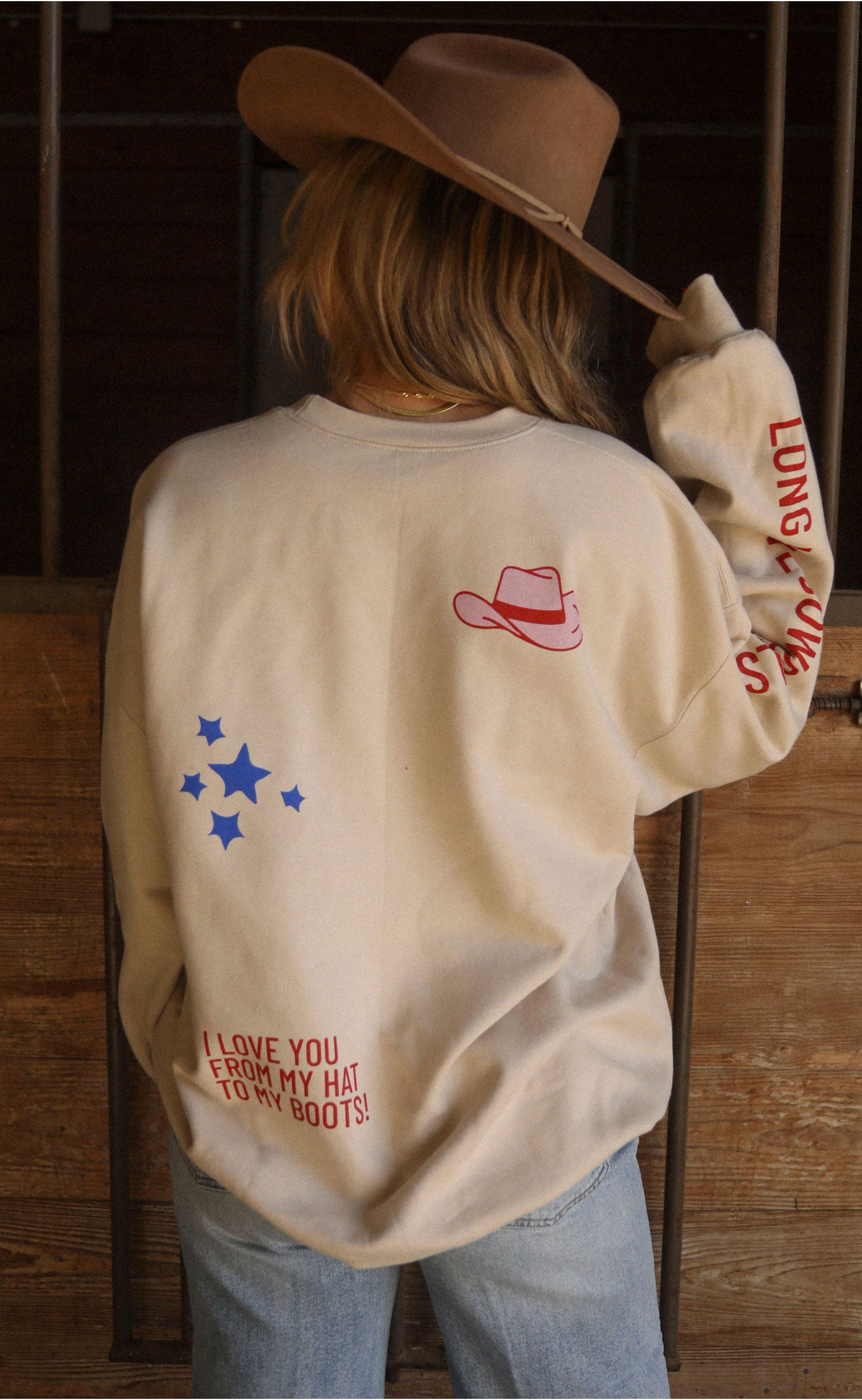 Cowgirls Patchwork Crewneck Sweatshirt – Trendy Western-Inspired Pullover with Patchwork Accents, Perfect for Fashion-Forward Cowgirl Vibes
