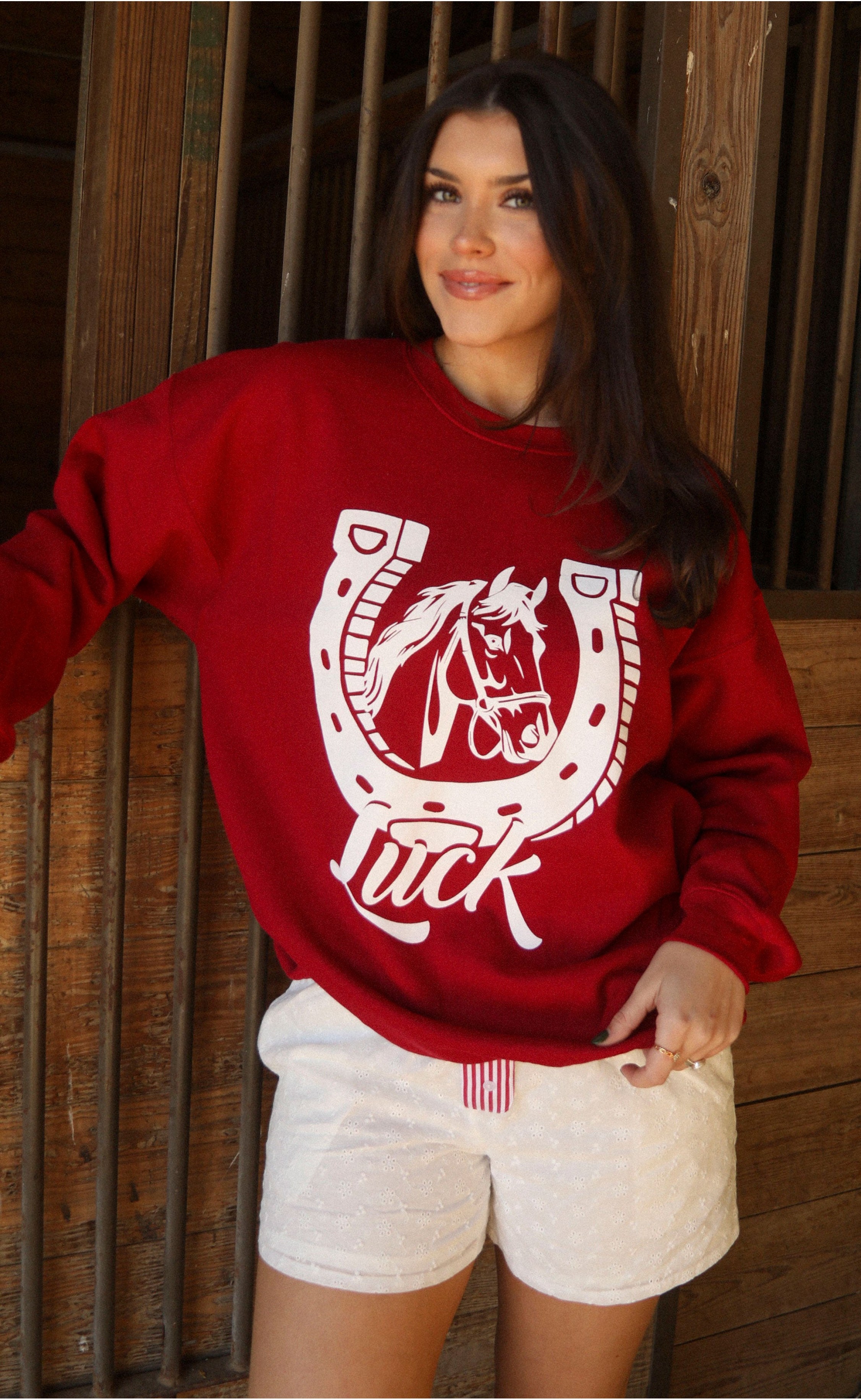 Horseshoe Luck Sweatshirt – Carry Good Vibes Whe...