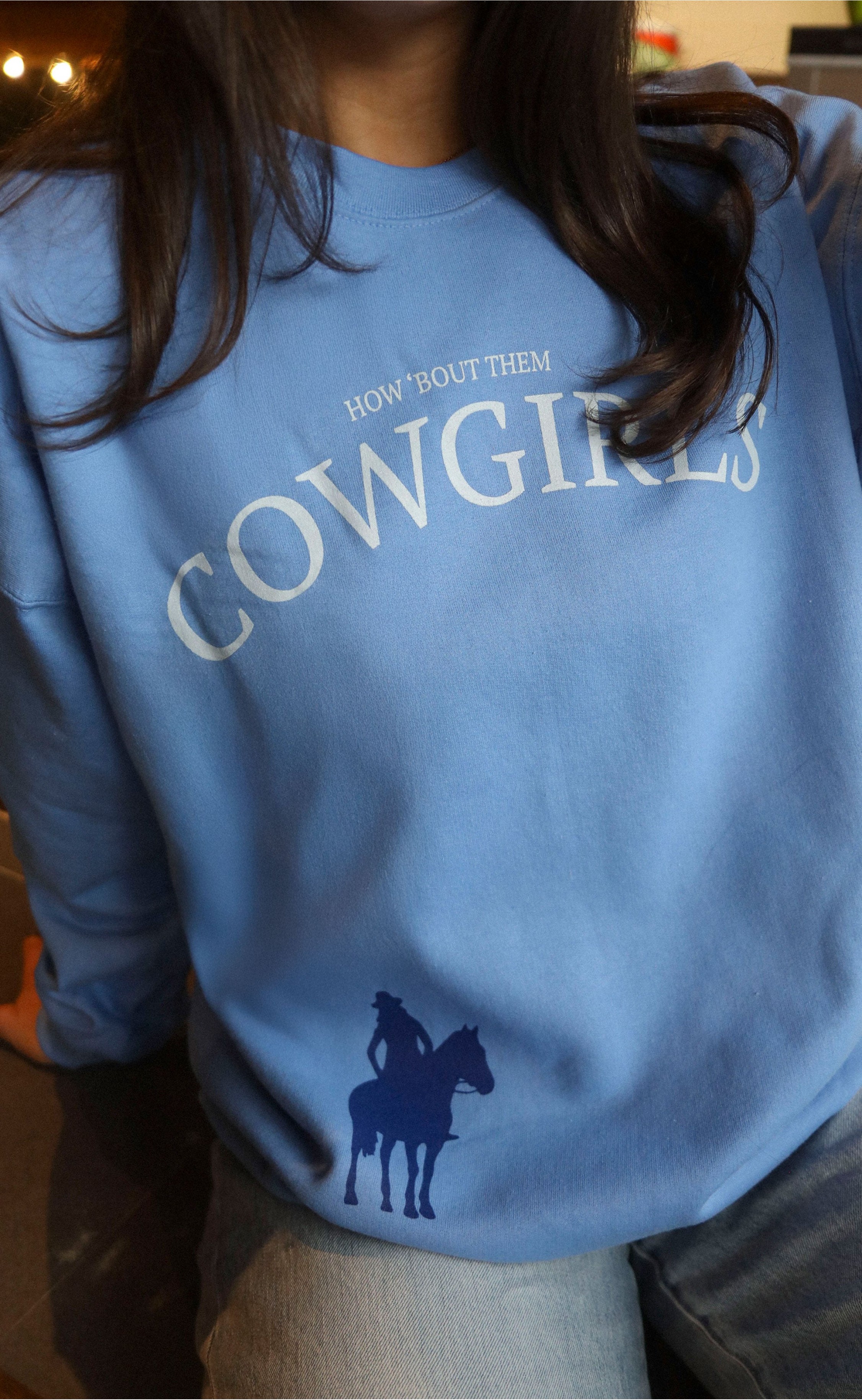 How 'Bout Them Cowgirls Sweatshirt – Western Pride with a Feminine Edge
