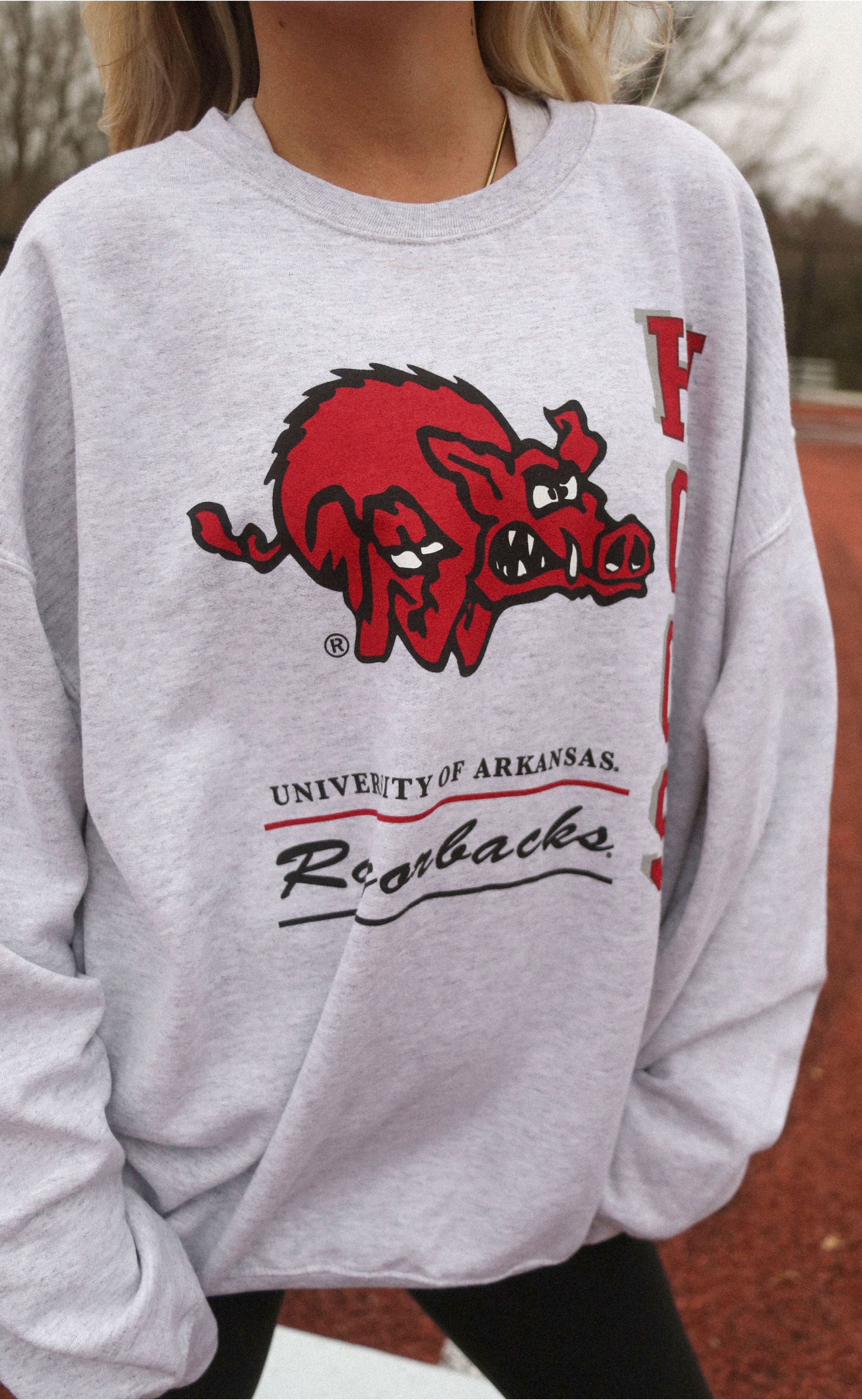 Hogs Stacked Vault Sweatshirt – Vintage Style Meets Modern Comfort in Grey