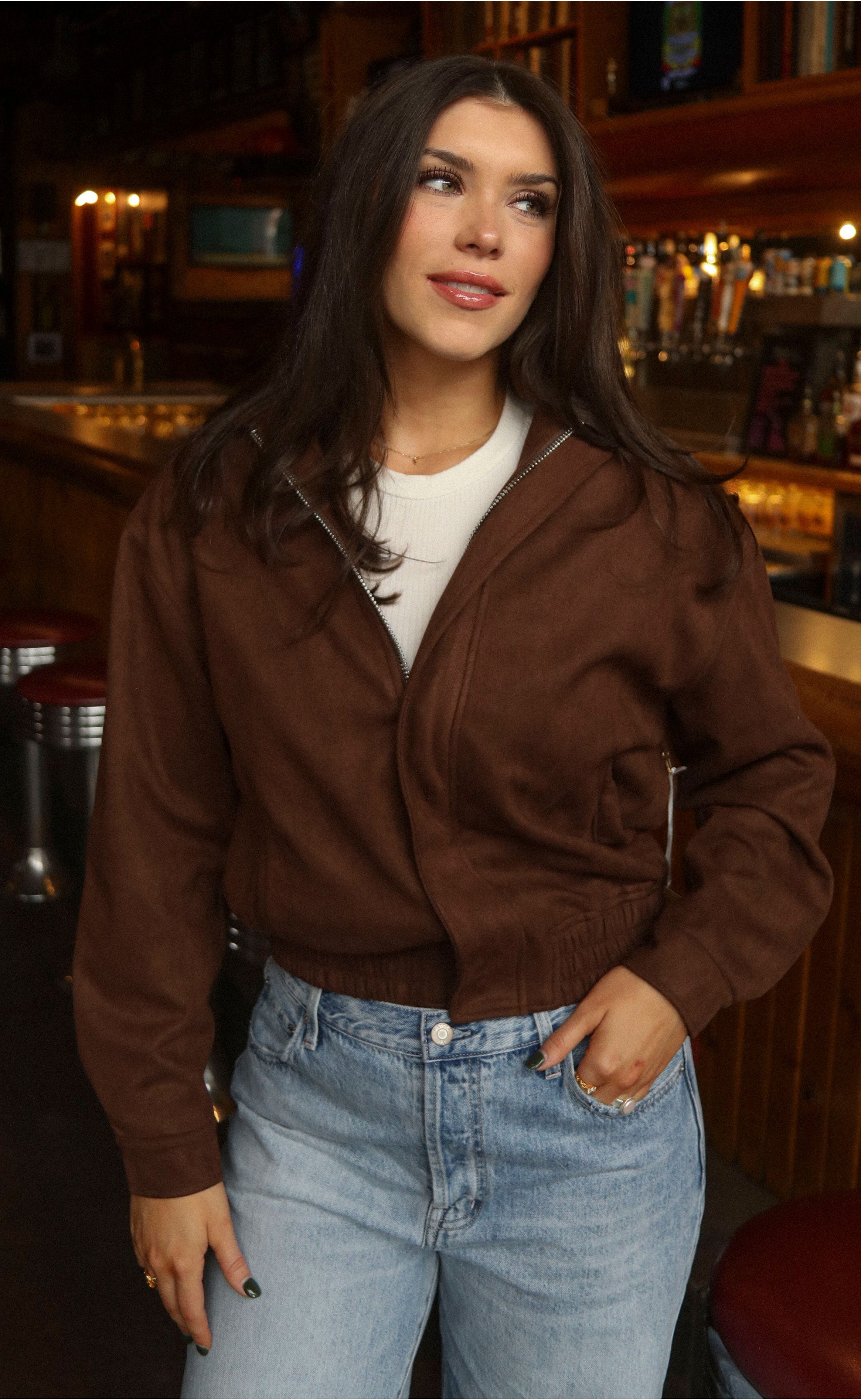 Date Night Jacket – Chocolate Brown Elegance for...