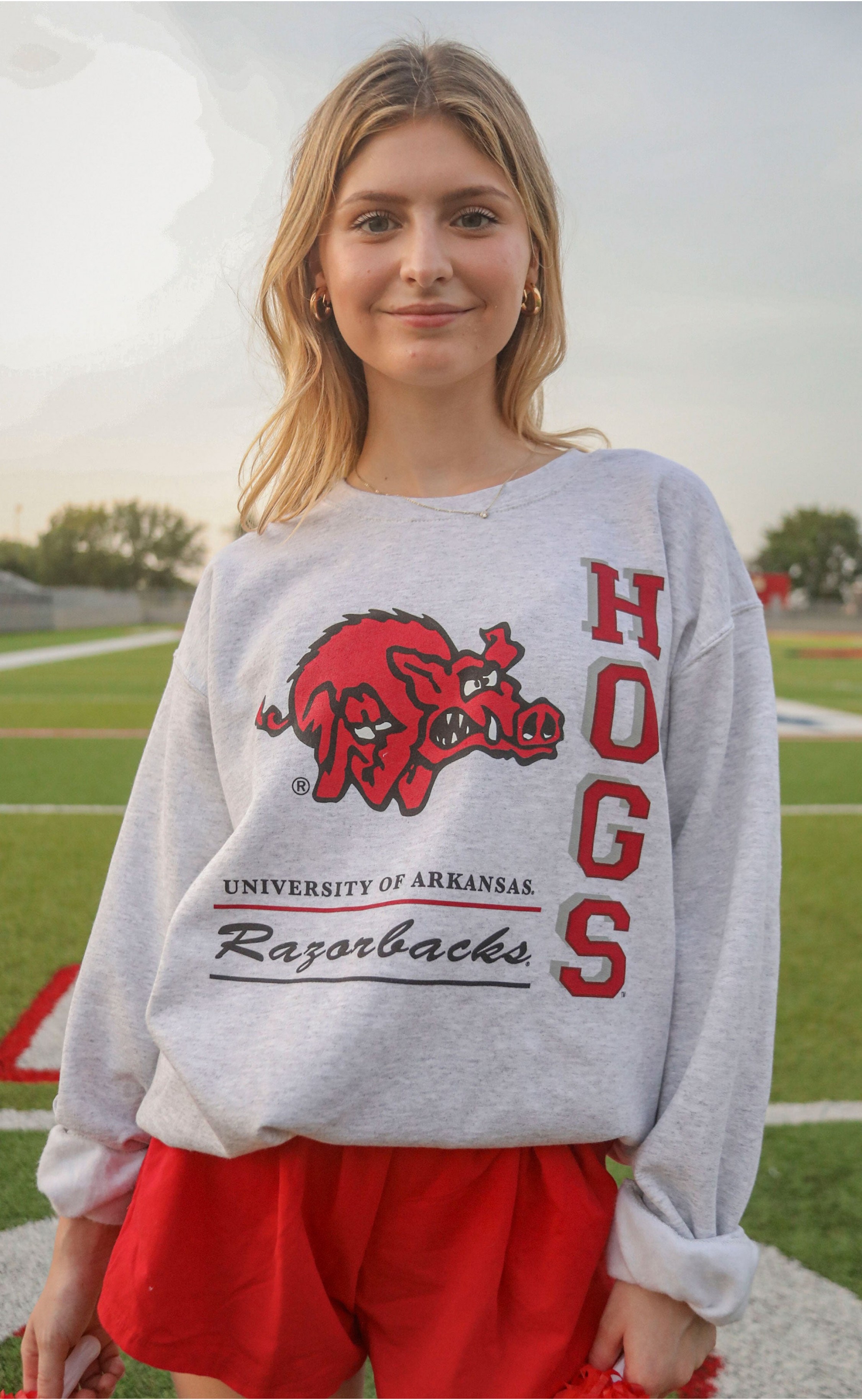 Hogs Stacked Vault Sweatshirt – Vintage Style Meets Modern Comfort in Grey