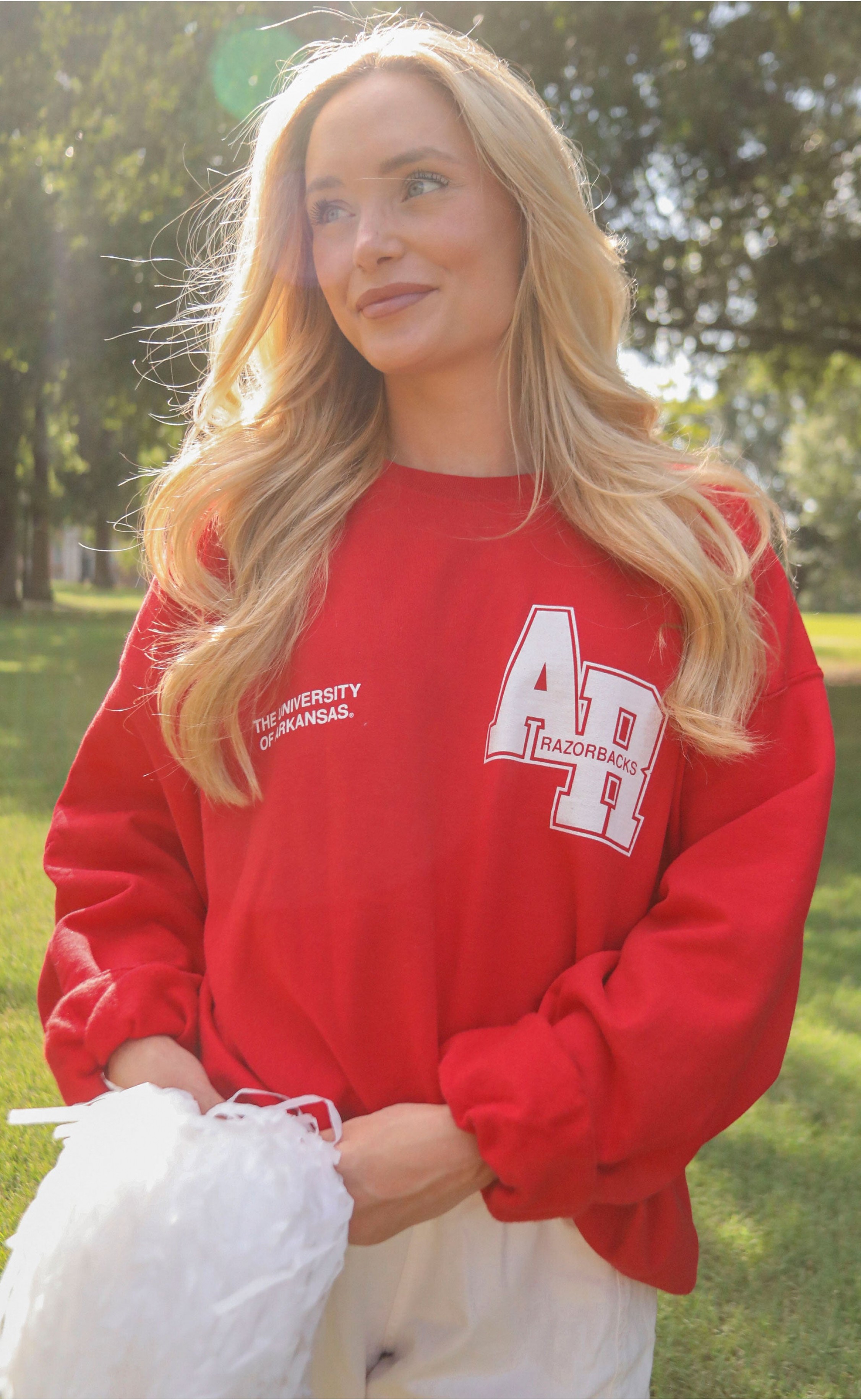 Classic Red Crewneck Sweatshirt – Soft Cotton Pu...