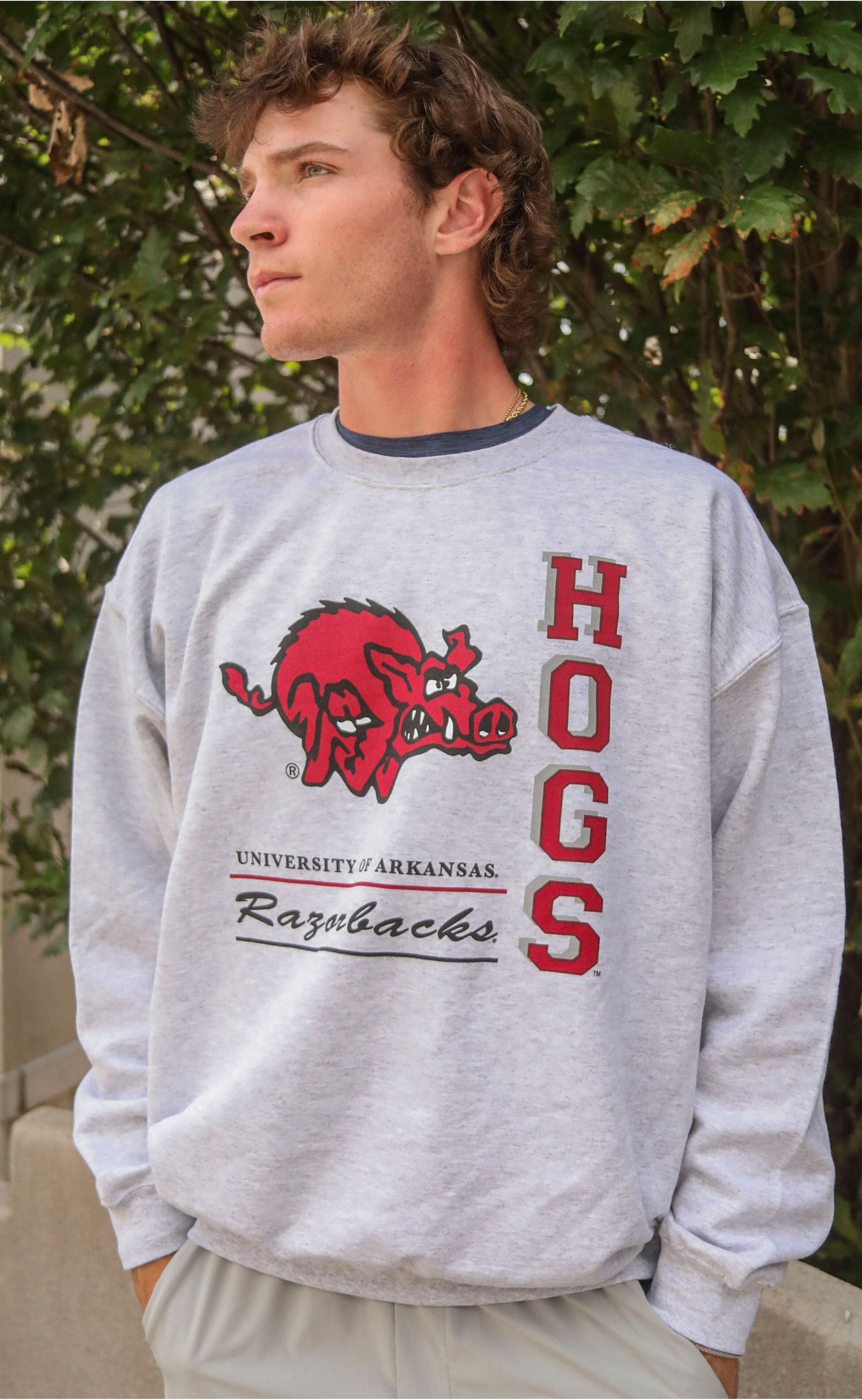 Hogs Stacked Vault Sweatshirt – Vintage Style Meets Modern Comfort in Grey